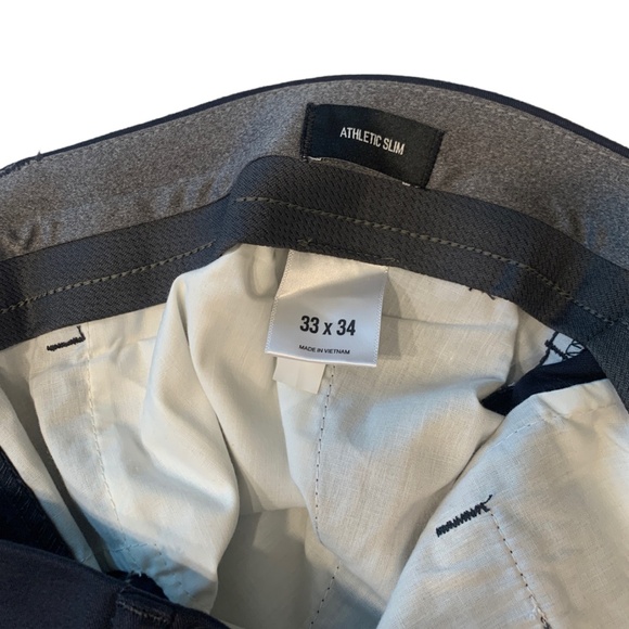 SOLD - $88 Express Athletic Slim Hyper Stretch Chino Navy NWT Size 33x34 Pants - Picture 6 of 7